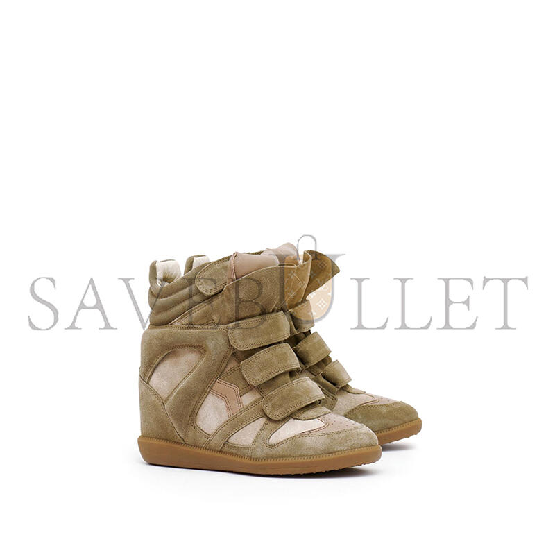 ISABEL MARANT BEKETT LEATHER WEDGE SNEAKERS BK0010FAA1E19S50TA
